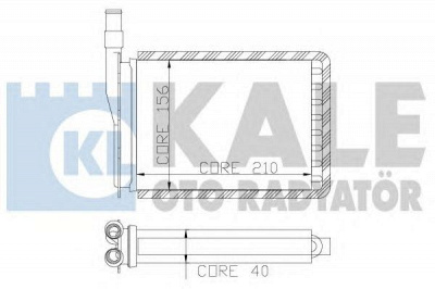 KALE OTO RADYATOR 110100 -  Теплообменник, отопление салона